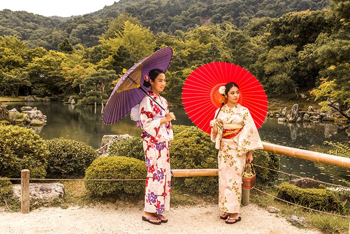 Bosque de bambú y los templos de Arashiyama