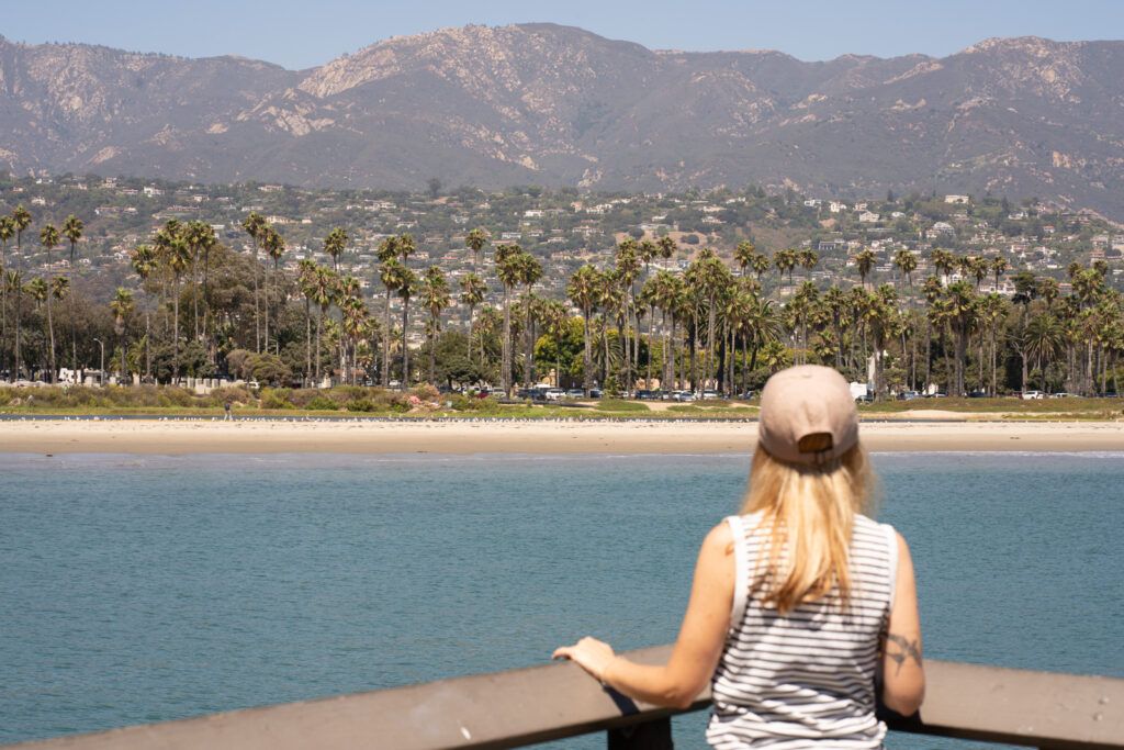 Playa de Santa Barbara desde el Fisherman´s Wharf, playas californianas al final de la ruta entre San Francisco y Los Ángeles por la Highway 1